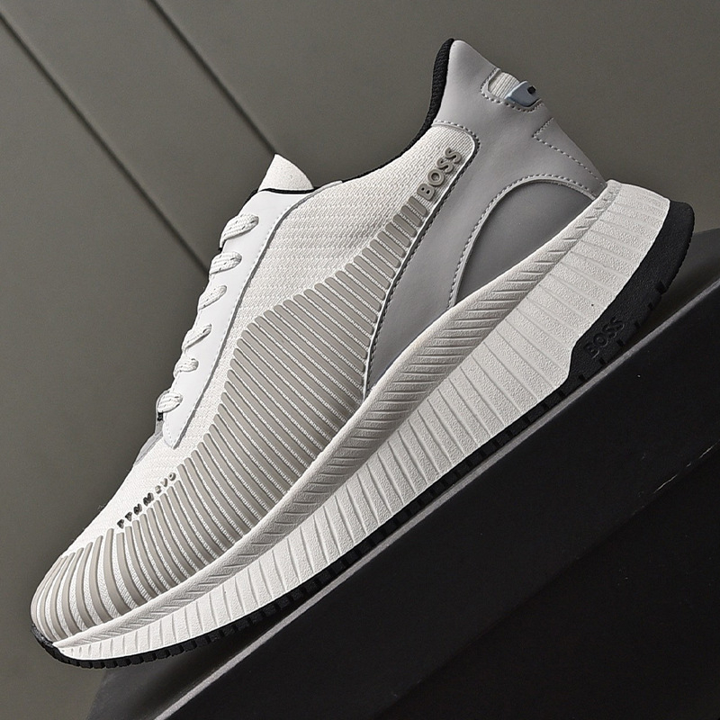 Pantofi sport outdoor pentru bărbați: interior respirabil din plasă, partea superioară Flying weaving, branț EVA, talpă din plastic, antiderapant