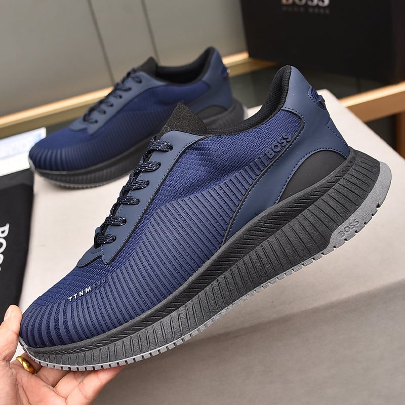 Pantofi sport outdoor pentru bărbați: interior respirabil din plasă, partea superioară Flying weaving, branț EVA, talpă din plastic, antiderapant