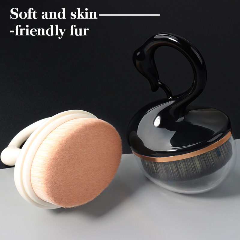 Hattyú alakú körömport ecset átlátszó kupakkal, nylon rost sörtékkel, OEM magáncímke