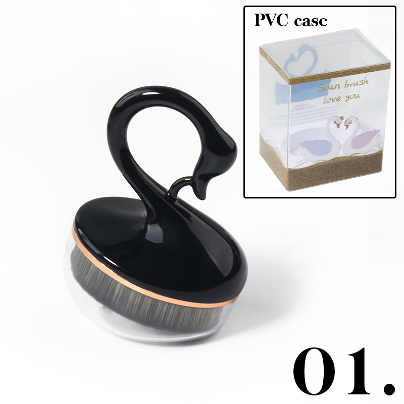 Hattyú alakú körömport ecset átlátszó kupakkal, nylon rost sörtékkel, OEM magáncímke