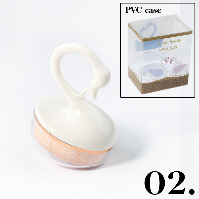 Hattyú alakú körömport ecset átlátszó kupakkal, nylon rost sörtékkel, OEM magáncímke