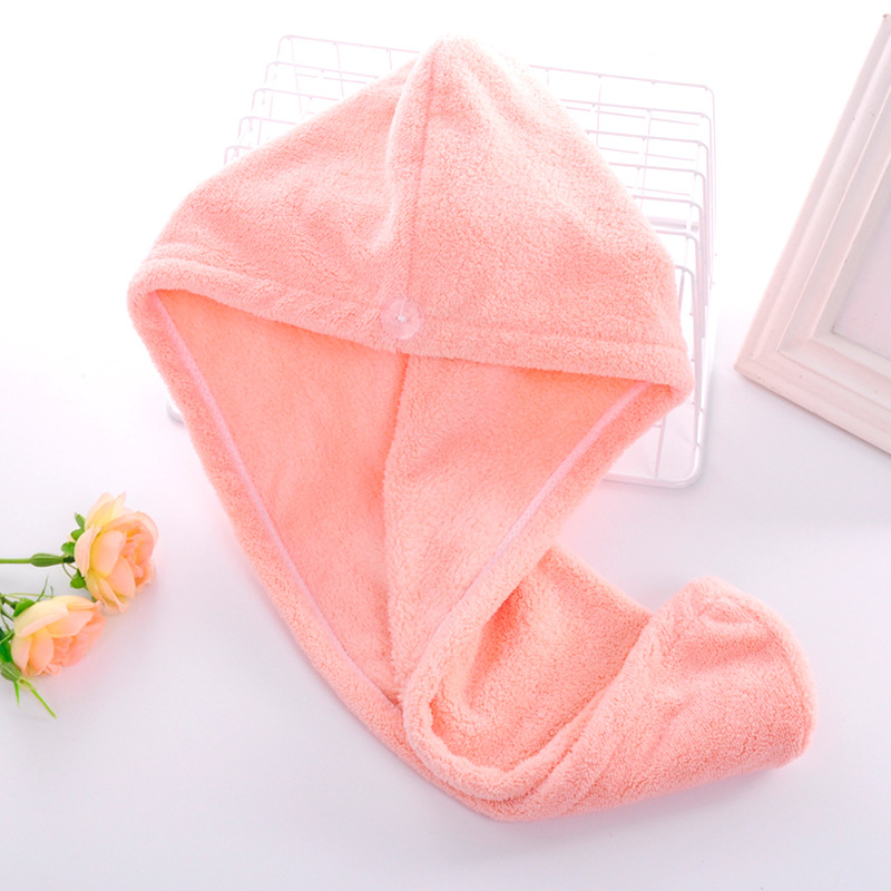 Καπέλο στεγνώματος μαλλιών από coral fleece, μονόστρωτο, ραφή γύρω από το περιθώριο, βάρος κάτω από 30 g, προσαρμοσμένη επεξεργασία