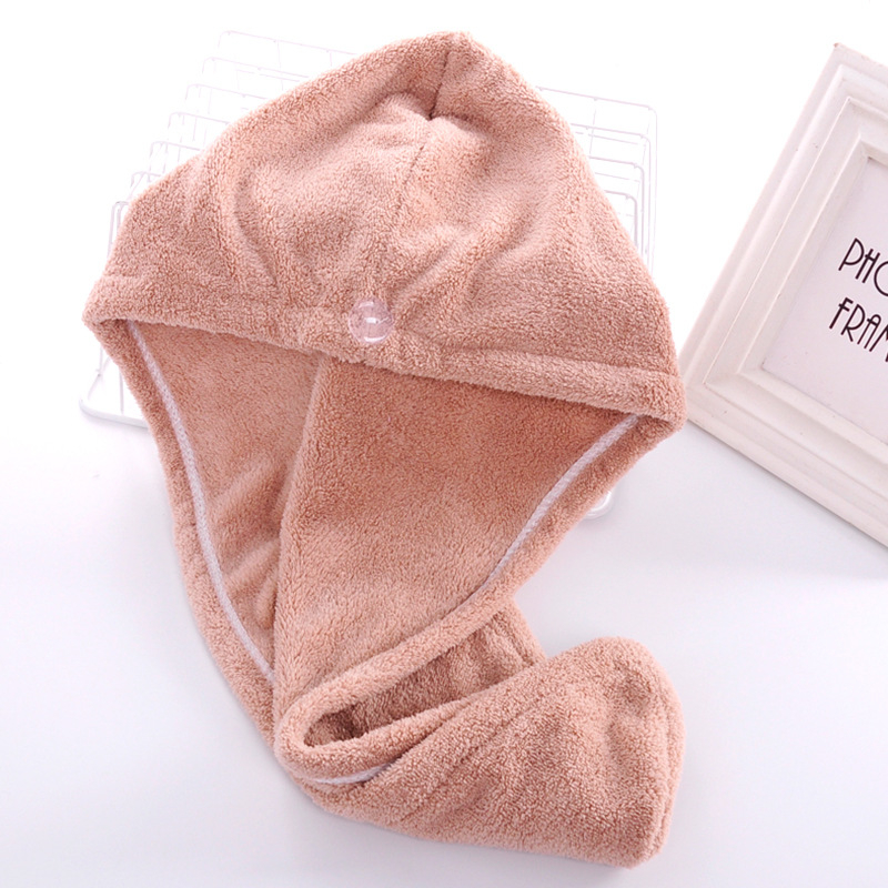 Καπέλο στεγνώματος μαλλιών από coral fleece, μονόστρωτο, ραφή γύρω από το περιθώριο, βάρος κάτω από 30 g, προσαρμοσμένη επεξεργασία