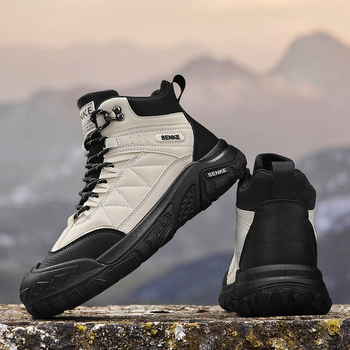 Muške planinarske tenisice za jesen/zimu, PU gornji dio, PVC potplat, niski model, vezanje, tekstilna uloška