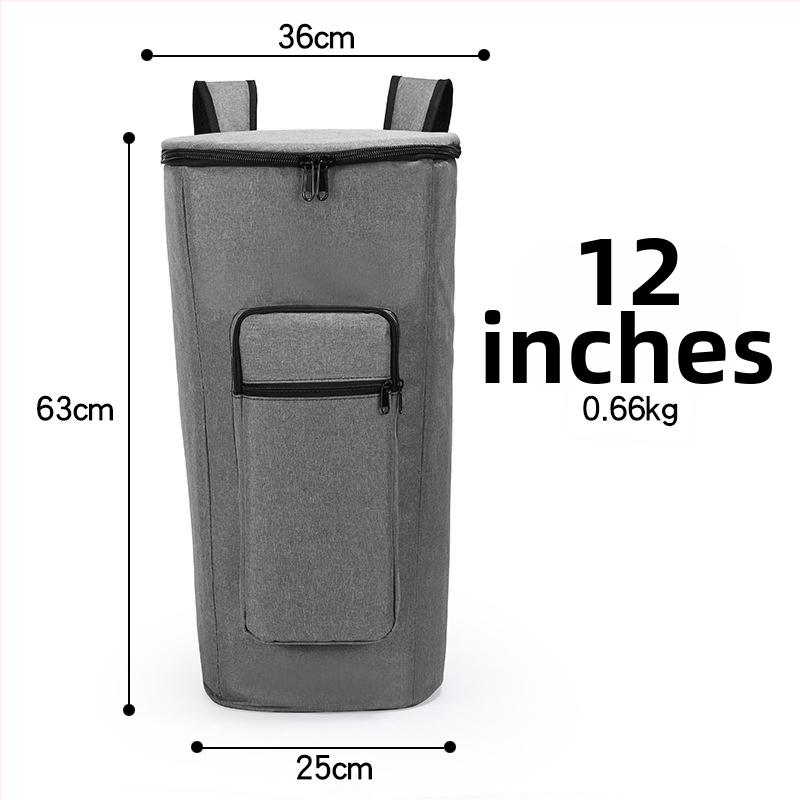 Oxford anyagból készült hangszeres táska, vízálló bélés, kopásálló és antiszeizmikus, görbe vállpánttal