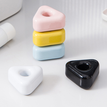 Keramički trokutasti držač četkice za zube, montaža bez bušenja, ispis logotipa, prilagodljiv