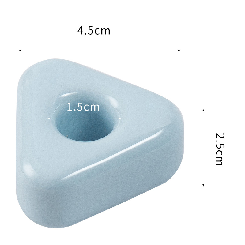 Keramički trokutasti držač četkice za zube, montaža bez bušenja, ispis logotipa, prilagodljiv