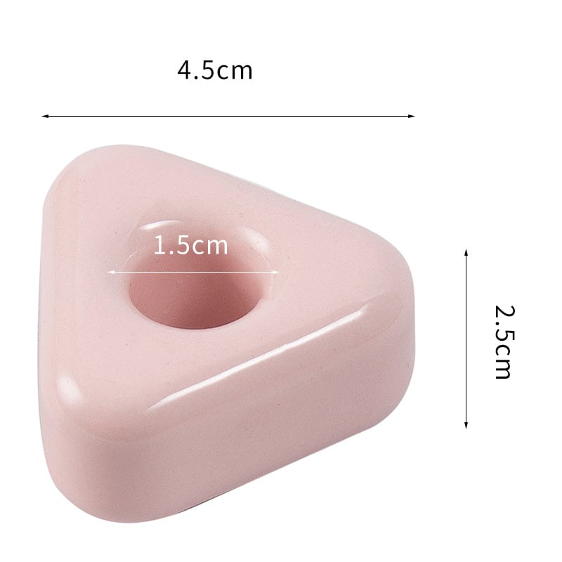 Keramički trokutasti držač četkice za zube, montaža bez bušenja, ispis logotipa, prilagodljiv