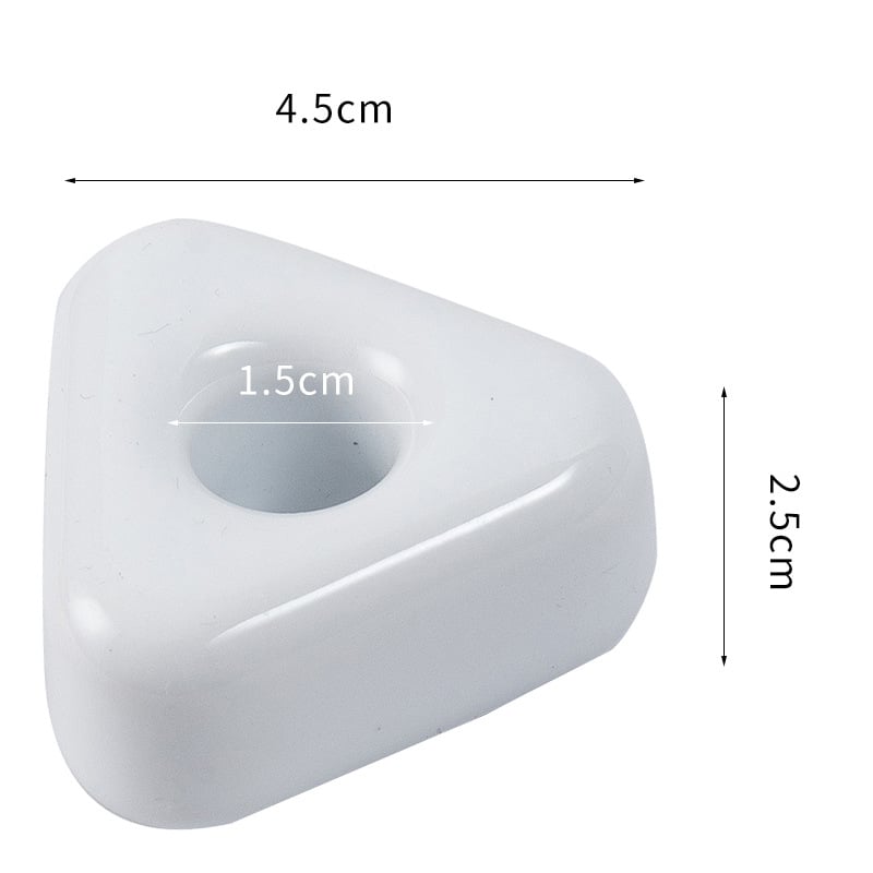 Keramički trokutasti držač četkice za zube, montaža bez bušenja, ispis logotipa, prilagodljiv