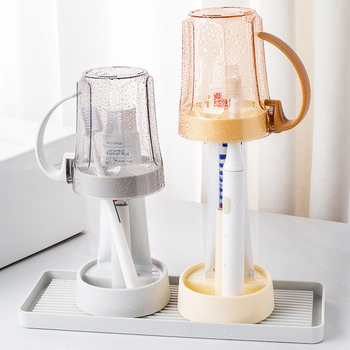 Držač za četkicu s drškom, prašnjela čašica za ispiranje, odvojivi i perivi skladišni stalak — plast, paket 72 kom