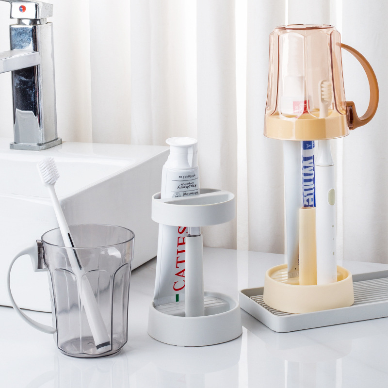 Držač za četkicu s drškom, prašnjela čašica za ispiranje, odvojivi i perivi skladišni stalak — plast, paket 72 kom