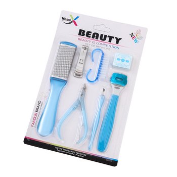 Set de manichiură multifuncțional: unelte pentru unghii cu clește pentru unghii, pila și periuță de curățare; plastic și oțel inoxidabil, 135 piese