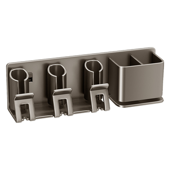 Držač za četkicu za zube, zidni, bez bušenja, držač za čašu za usta i ispiranje, od Space aluminija i ABS-a, ugrađeni sustav