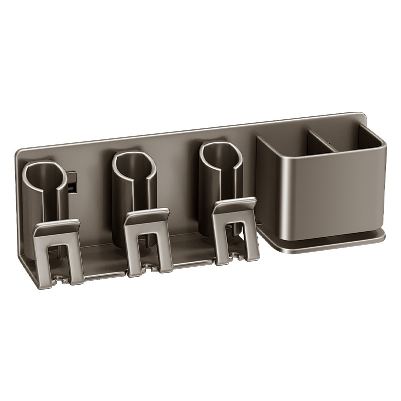 Držač za četkicu za zube, zidni, bez bušenja, držač za čašu za usta i ispiranje, od Space aluminija i ABS-a, ugrađeni sustav