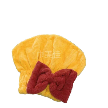 Bonetă de uscat păr din velur, funda în stil prințesă, moale și absorbantă, fir 150D, personalizabilă, Tissue beauty, 80-99 g