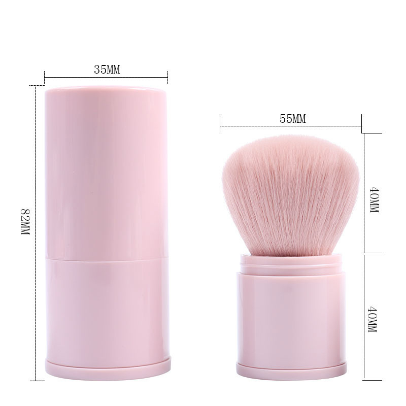 Četkica za puder, sintetička vlakna, plastična drška, prijenosna, pakiranje u kutiji, 1 set