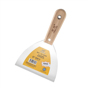 Yingde glettelő kés, fa nyéllel, éles élű, lapos típusú, falra festék kaparására