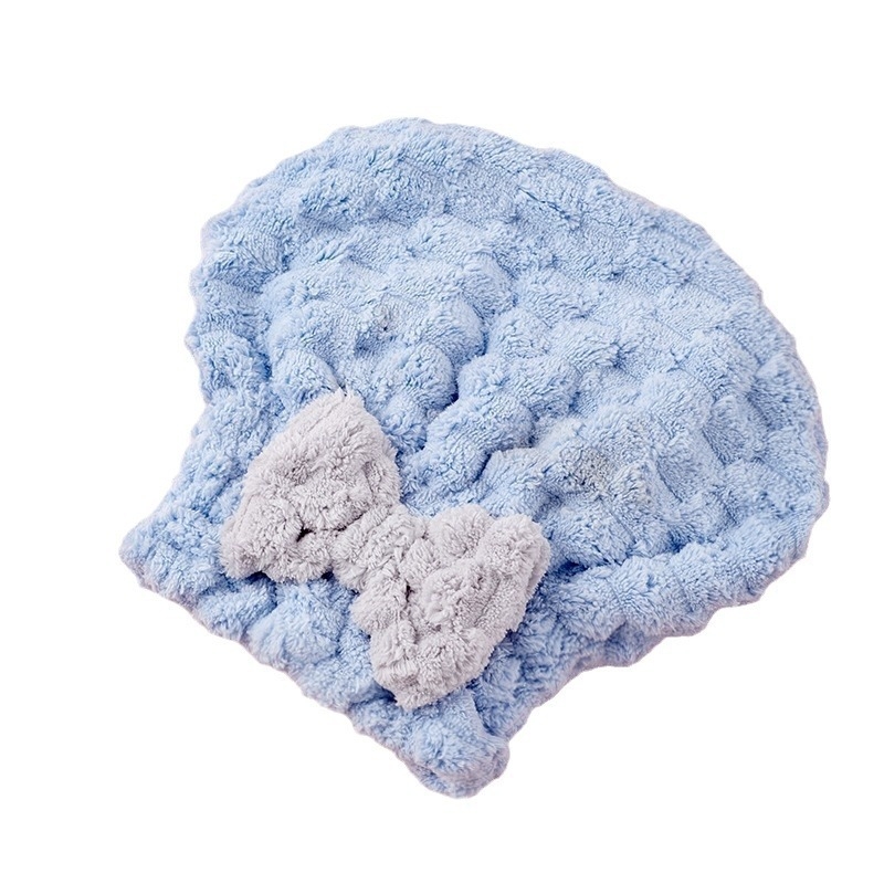 Ženski ručnik za sušenje kose s mašnicom u obliku leptira, debeli, izuzetno upijajući, brzo sušenje, coral fleece, 80–99 g, 150D