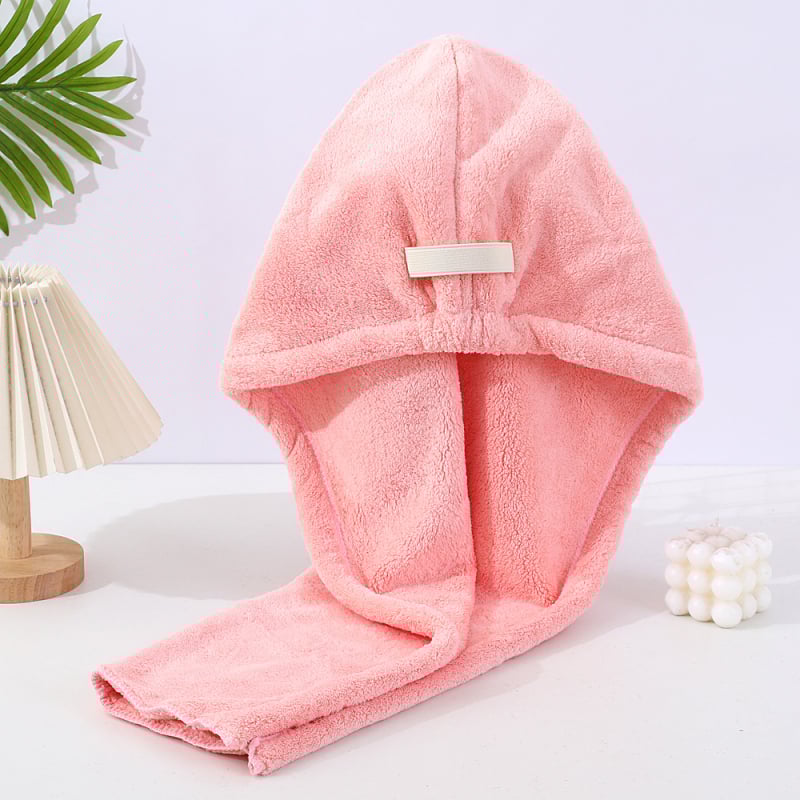 Kapa za sušenje kose od koralnog velura, debela, bez ispadanja dlake, apsorbirajuća, brzo suši