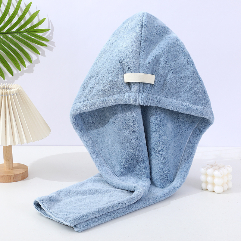 Kapa za sušenje kose od koralnog velura, debela, bez ispadanja dlake, apsorbirajuća, brzo suši