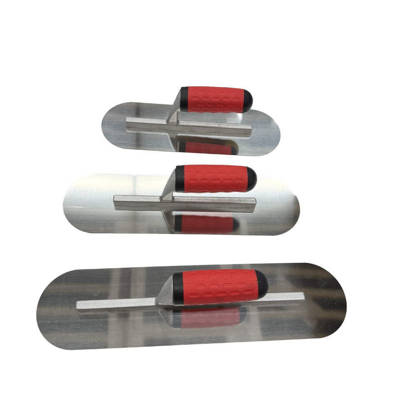 Scraper pentru chit cu cap dublu rotund, mistrie de finisare pentru beton, ciment și mortar; auto nivelant