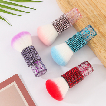 Πινέλο μακιγιάζ με τρίχες νάιλον και πλαστική λαβή, συσκευασία σε κουτί, φορητό