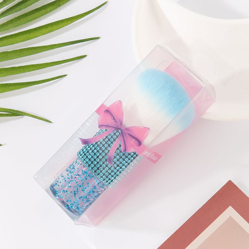 Πινέλο μακιγιάζ με τρίχες νάιλον και πλαστική λαβή, συσκευασία σε κουτί, φορητό