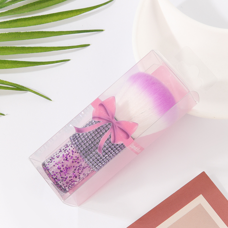 Πινέλο μακιγιάζ με τρίχες νάιλον και πλαστική λαβή, συσκευασία σε κουτί, φορητό