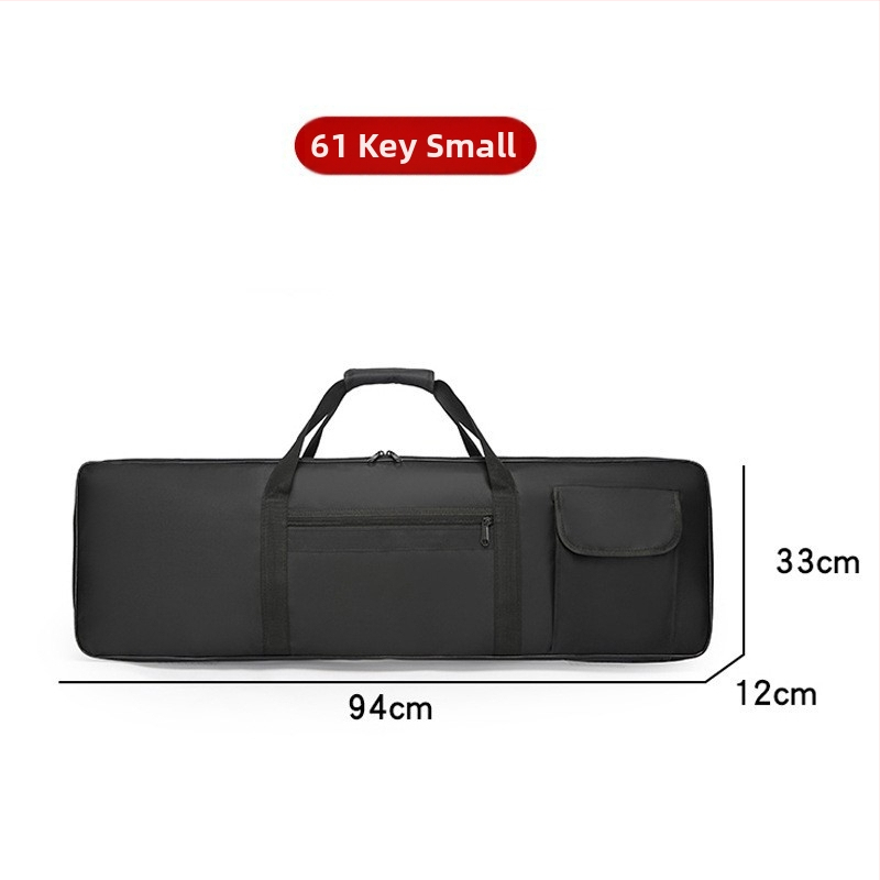 Nepremokavá taška na elektronickú klávesnicu pre 61/76/88 kláves, vonkajší Oxford materiál, vnútorná polyesterová výstelka, zakrivený ramenný popruh