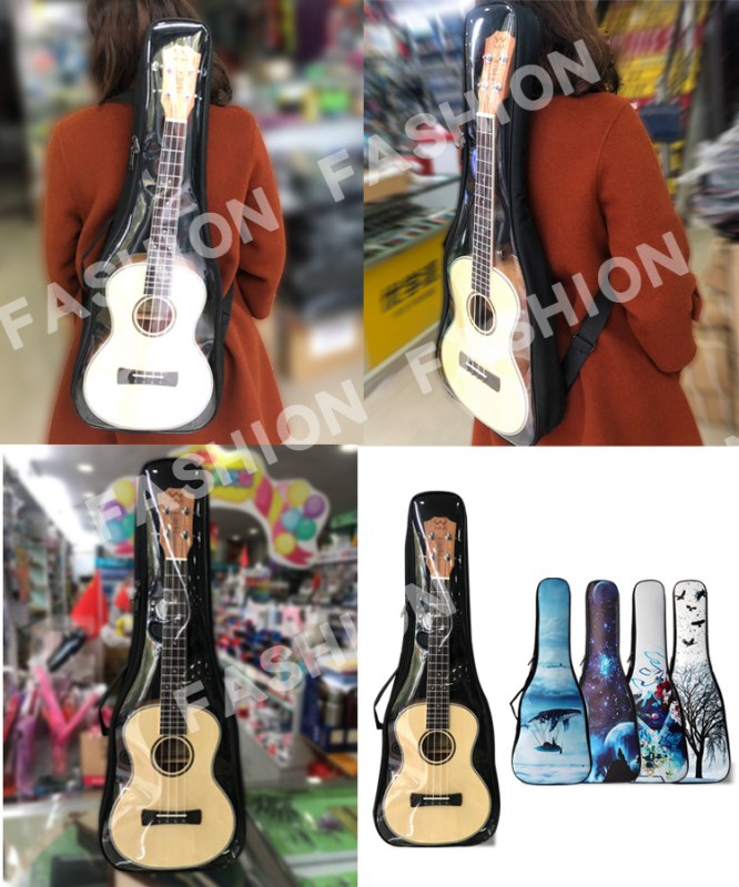 Τσάντα ουκουλέλε με δέρμα PU και μεταξωτή επένδυση, μοντέλο B19D, στυλ σακίδιο