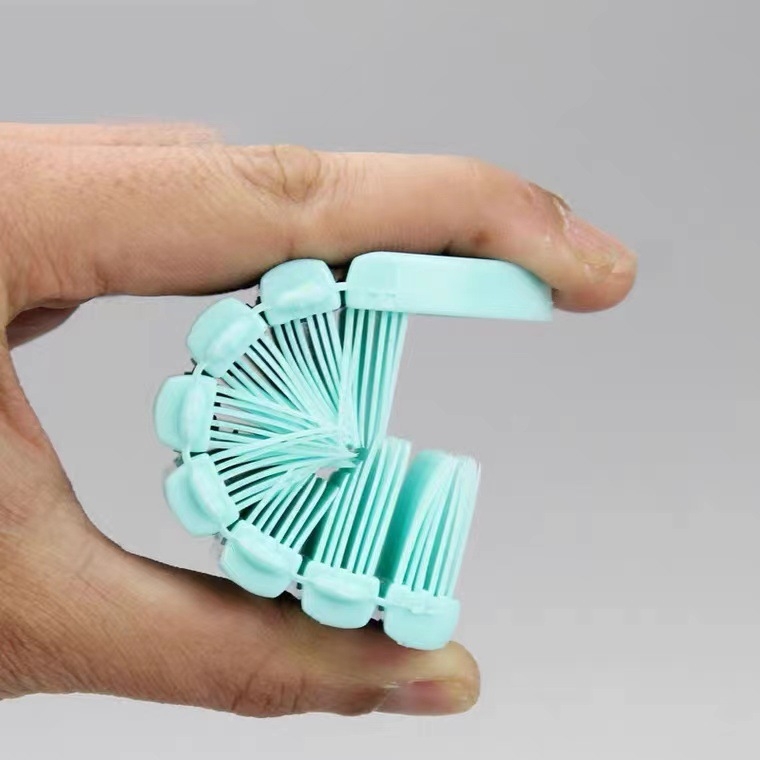 AISEN Perie flexibilă moale Gap Brush pentru curățarea spațiilor dintre unghii – PP/Nylon, 160 buc., Ambalaj individual