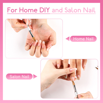 Pena gravată pentru manichiură cu mâner metalic, tijă lungă, set de 4 pensule