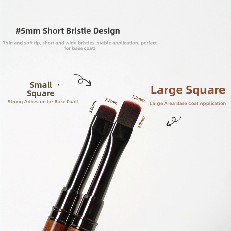 Fototerapeutická ceruzka na nechty s drevenou dlhou rúčkou a viečkom, 1 sada štetcov