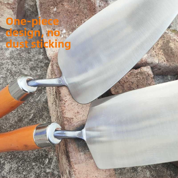 Rozsdamentes acél vakolat- és téglázó kés, modell lapos kés; alkalmas falazási és vakolási feladatokra