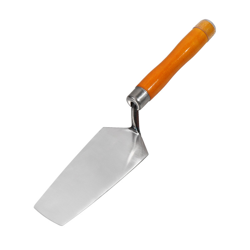 Rozsdamentes acél vakolat- és téglázó kés, modell lapos kés; alkalmas falazási és vakolási feladatokra