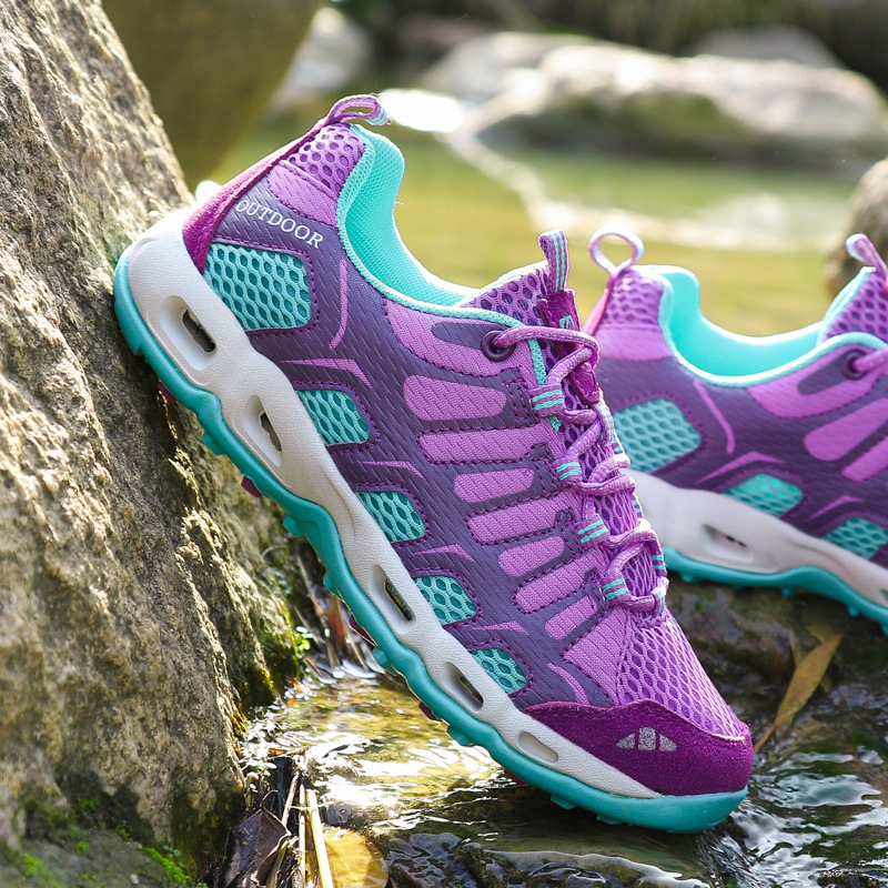 Planinarske tenisice, prozračne, protuklizne, gornji dio: prava koža + mreža, EVA vanjski đon, PHYLON srednji đon