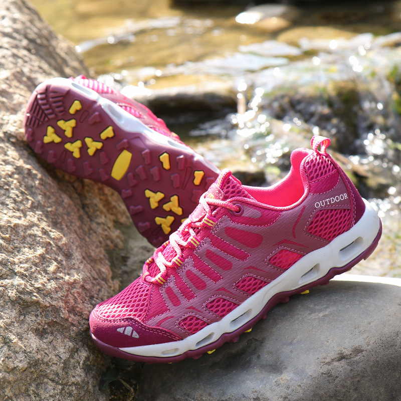 Planinarske tenisice, prozračne, protuklizne, gornji dio: prava koža + mreža, EVA vanjski đon, PHYLON srednji đon