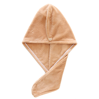 Șapcă de uscare a părului din fleece coral, țesătură simplă, 50-79 g