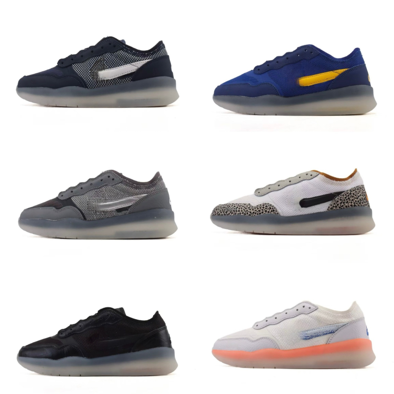 Adidași casual unisex cu partea superioară din piele și plasă, șireturi, vârf rotund, talpă din cauciuc, branț EVA