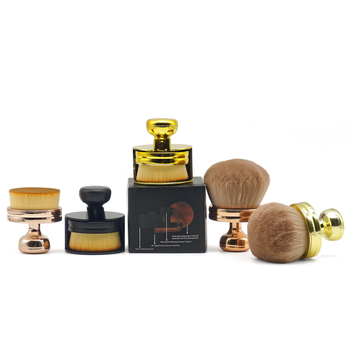 Βούρτσα για θεμέλιο και ρουζ με κεφαλή μανιταριού – συνθετικές τρίχες, πλαστικό κοντάρι, φορητή, σε συσκευασία κουτί