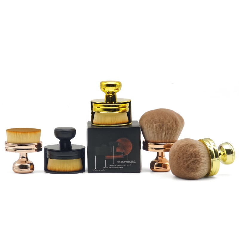 Βούρτσα για θεμέλιο και ρουζ με κεφαλή μανιταριού – συνθετικές τρίχες, πλαστικό κοντάρι, φορητή, σε συσκευασία κουτί