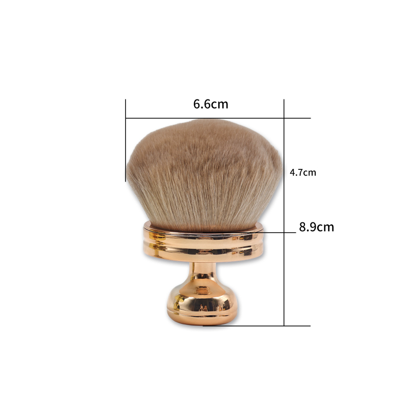 Βούρτσα για θεμέλιο και ρουζ με κεφαλή μανιταριού – συνθετικές τρίχες, πλαστικό κοντάρι, φορητή, σε συσκευασία κουτί