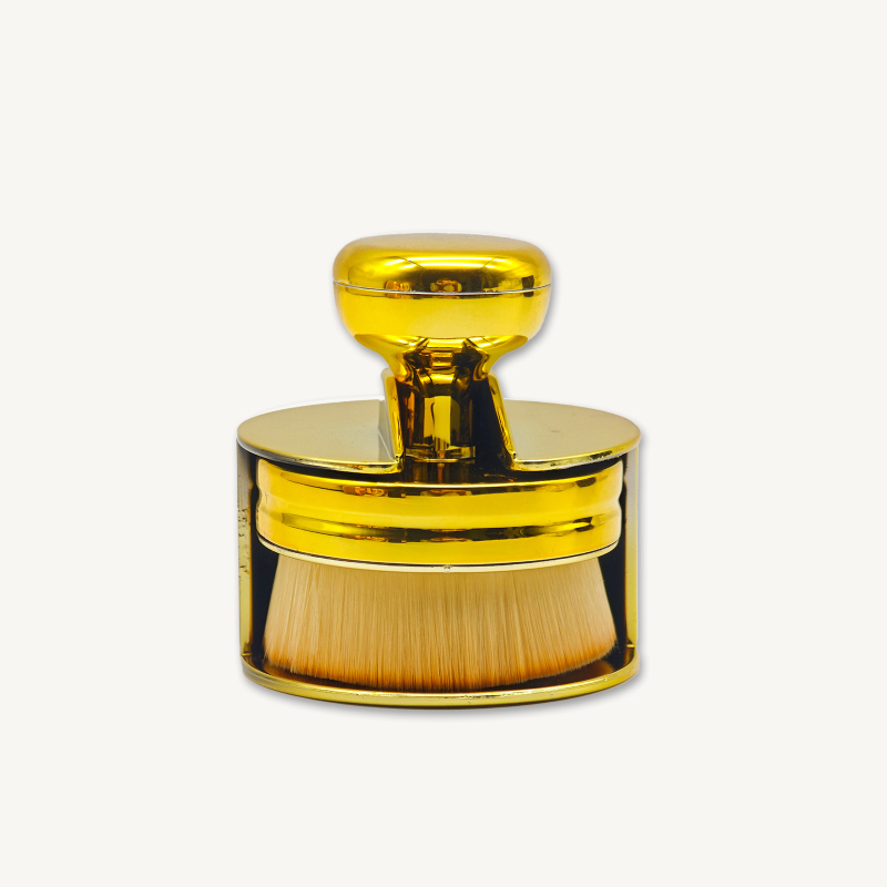 Βούρτσα για θεμέλιο και ρουζ με κεφαλή μανιταριού – συνθετικές τρίχες, πλαστικό κοντάρι, φορητή, σε συσκευασία κουτί