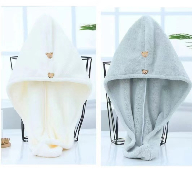 Šal za sušenje kose od fleesa, mekan i udoban, 150D pređa, obična tkanina, 80-99 g