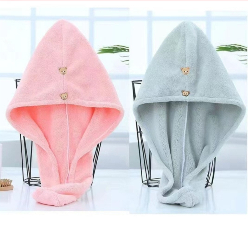 Šal za sušenje kose od fleesa, mekan i udoban, 150D pređa, obična tkanina, 80-99 g