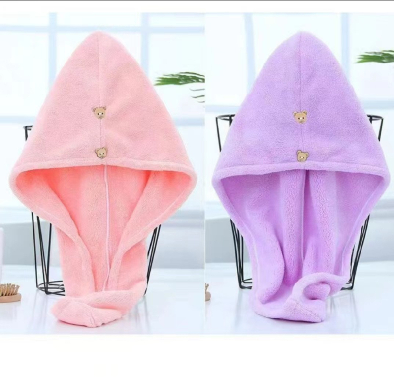 Šal za sušenje kose od fleesa, mekan i udoban, 150D pređa, obična tkanina, 80-99 g