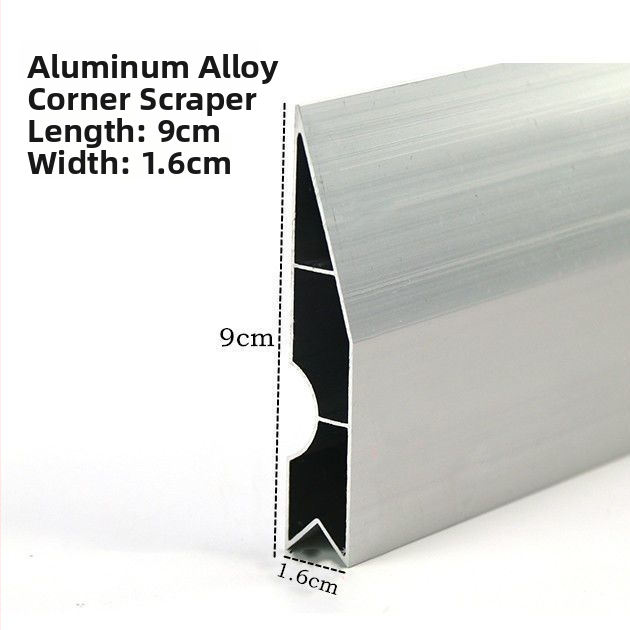 Aluminijski alat za izravnavanje maltera višenamjenski za kutove zidova i podova, duljina 1,2 m