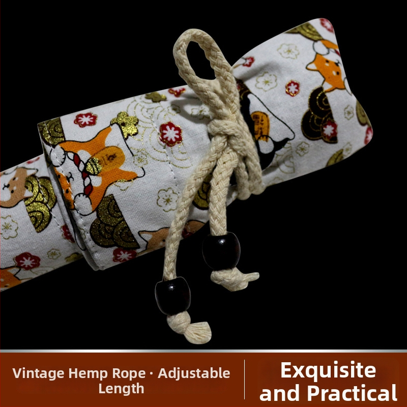 Τσαντάκι φλάουτου από βαμβάκι με επένδυση βελούδου (mercerized), ζωικό μοτίβο, διαπνέουσα και ελαφριά