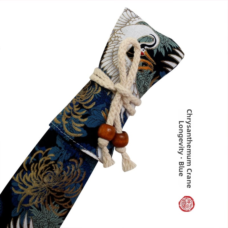 Τσαντάκι φλάουτου από βαμβάκι με επένδυση βελούδου (mercerized), ζωικό μοτίβο, διαπνέουσα και ελαφριά