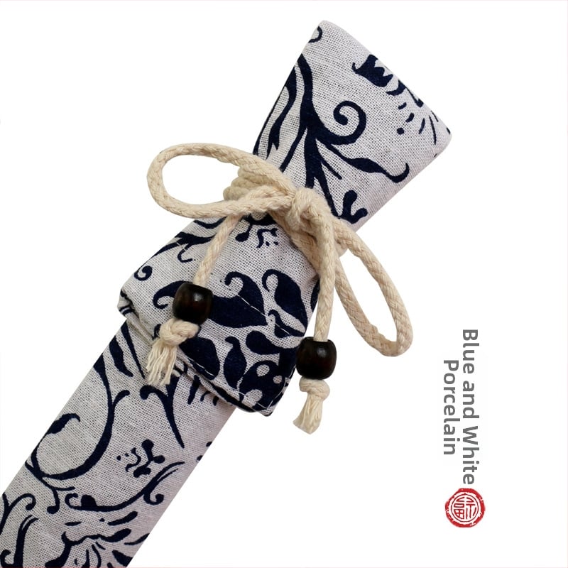 Τσαντάκι φλάουτου από βαμβάκι με επένδυση βελούδου (mercerized), ζωικό μοτίβο, διαπνέουσα και ελαφριά